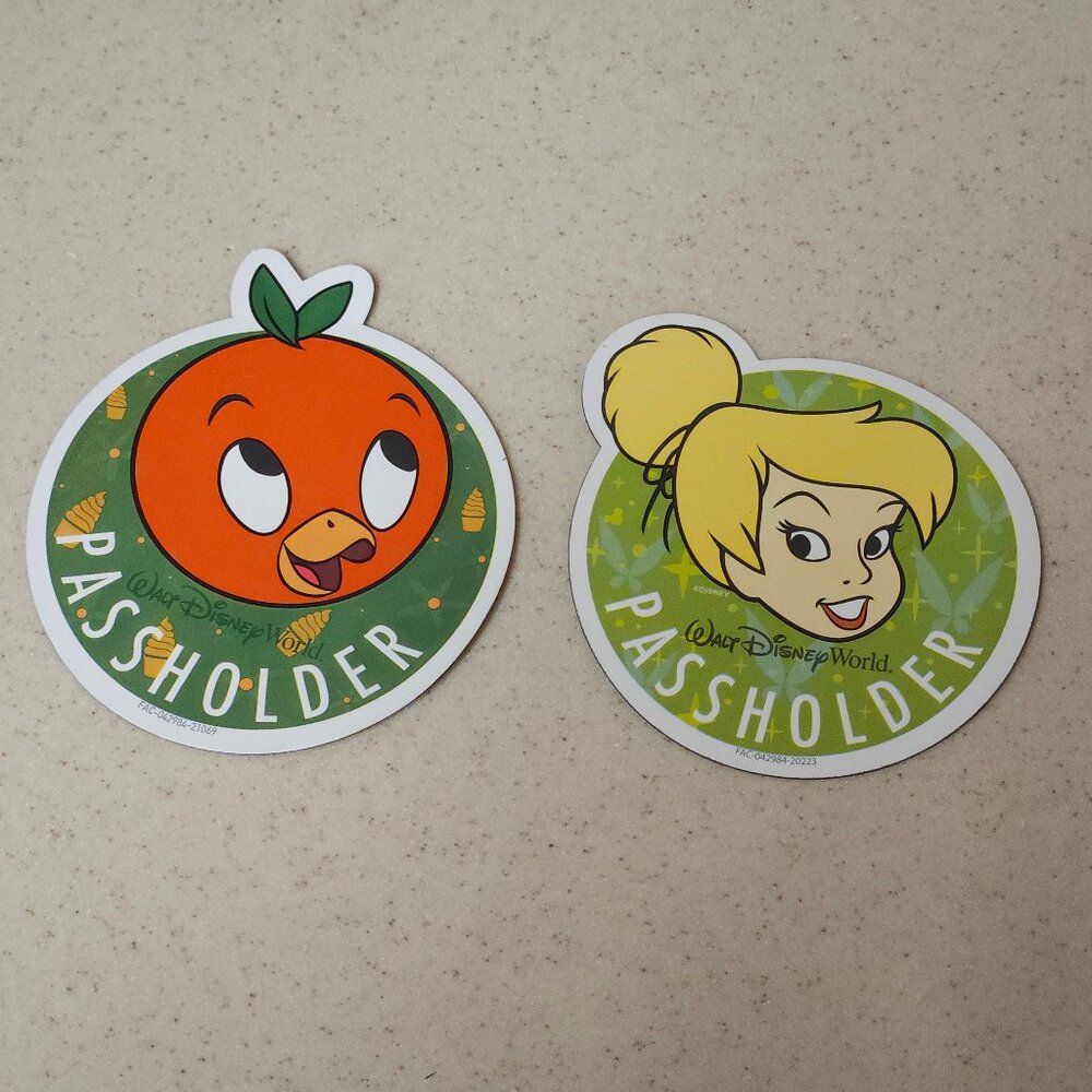 WDW Walt Disney World Annual Passholder Magnet - Orange Bird Tinkerbelle